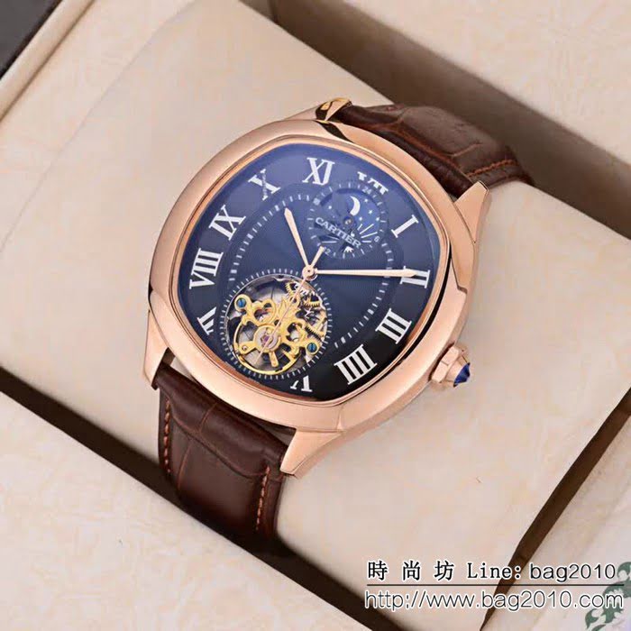 CARTIER卡地亞 熱賣經典休閒大飛輪 精品男士腕表  WSS2917